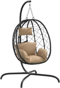 fauteuil suspendu vidaXL en polyrotin
