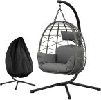 Notre test du fauteuil œuf suspendu GarveeTech en rotin synthétique PE