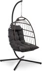 Notre test du fauteuil œuf suspendu pliable SereneLife en rotin tressé