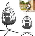 Notre test du fauteuil œuf suspendu Laneetal en rotin PE